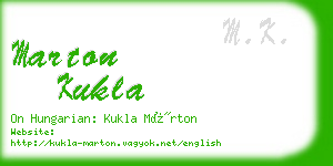 marton kukla business card